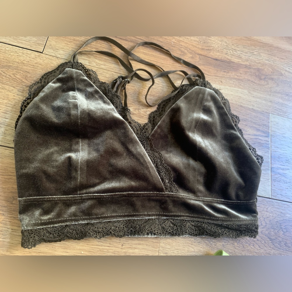 Velvet brown bralette